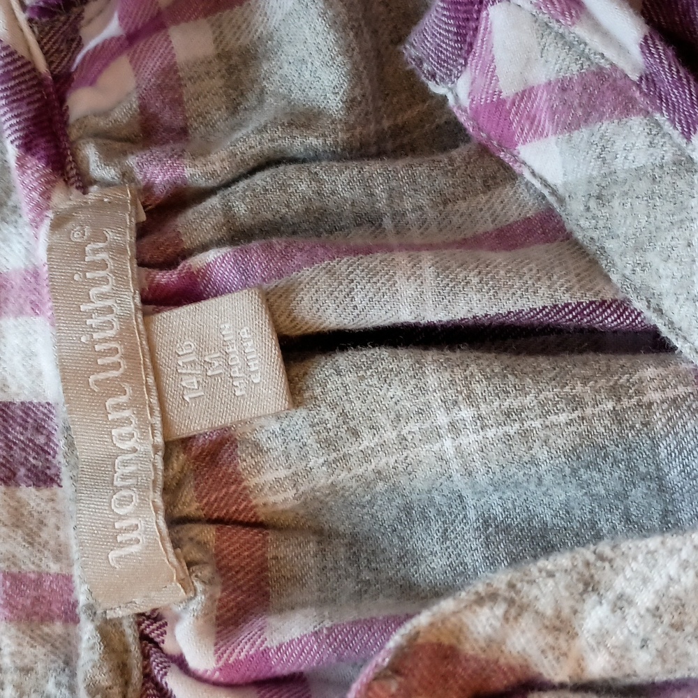 Woman Within Plaid Blouse - Picture 3 of 5